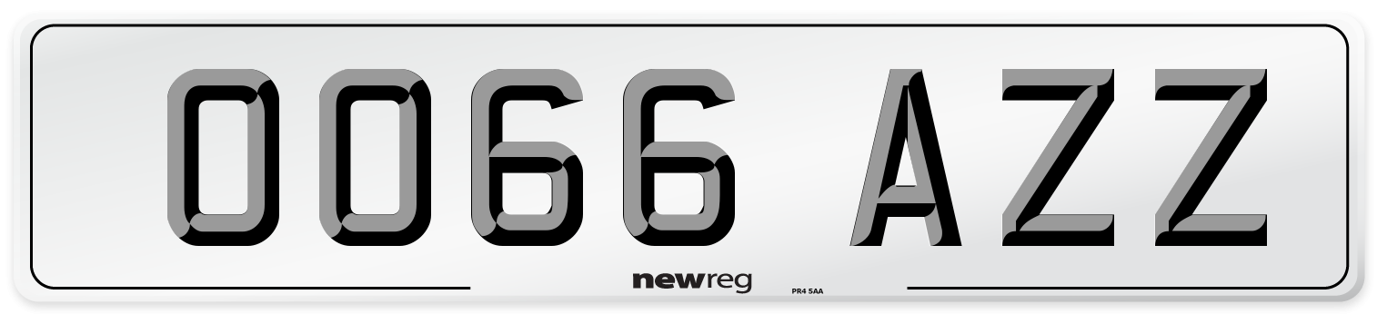 OO66 AZZ Number Plate from New Reg